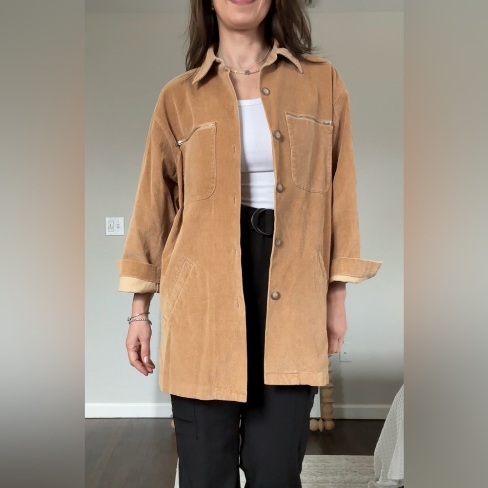 Vintage Tan Corduroy Shacket
